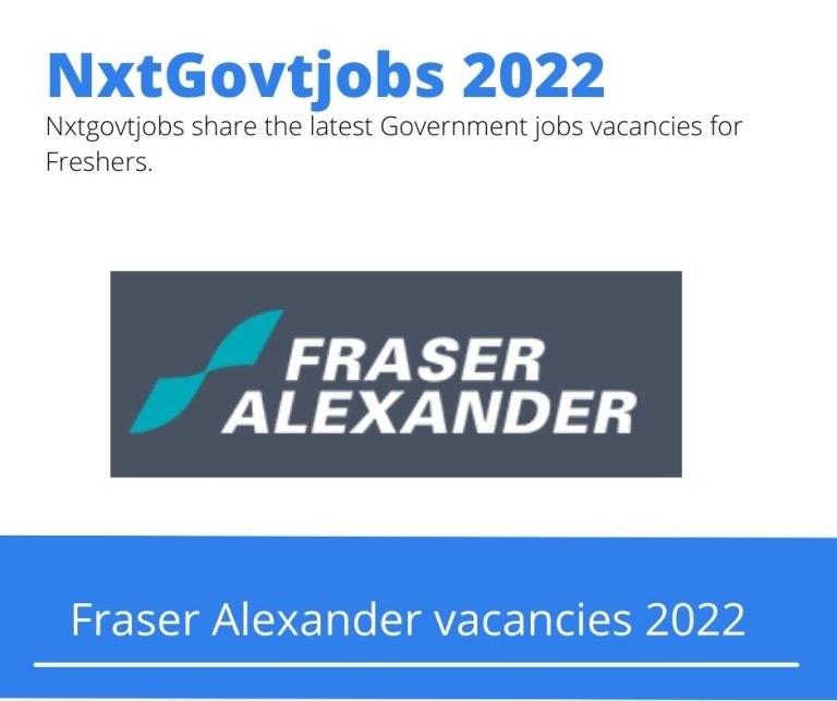 Apply Online for Fraser Alexander Operations Manager Vacancies 2022 @fraseralexander.com