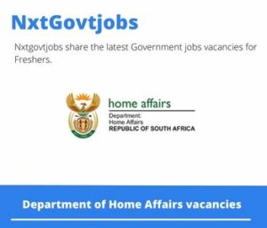Department of Home Affairs Civic Services Officer Vacancies in Nelspruit 2023