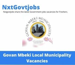 Mbeki Municipality Plumbing Facility Maintenance Vacancies in Nelspruit 2023