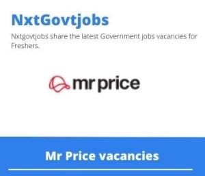 Mr Price Store Manager Vacancies in Middelburg 2023