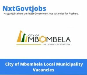 City of Mbombela Municipality Expanded Public Works Programme Manager Vacancies in Nelspruit – Deadline 12 May 2023