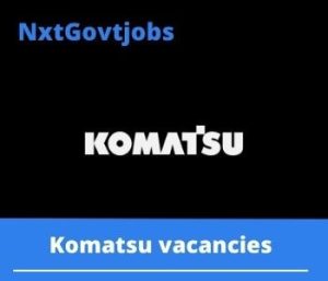 Komatsu Heavy Equipment Mechanic Artisan Vacancies in Witbank – Deadline 31 Jan 2024