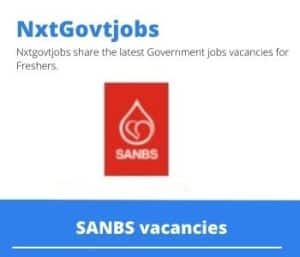 SANBS Messenger Vacancies in Middelburg- Deadline 04 Feb 2024