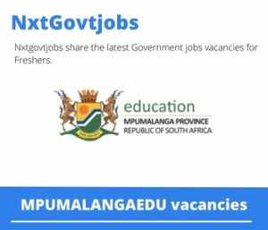 Senior Education Specialist vacancies in Mpumalanga Department of Education – Deadline 29 Jun 2023