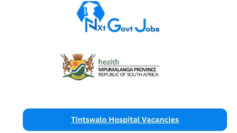 1x New Tintswalo Hospital Vacancies 2024 @mpuhealth.gov.za Career Portal