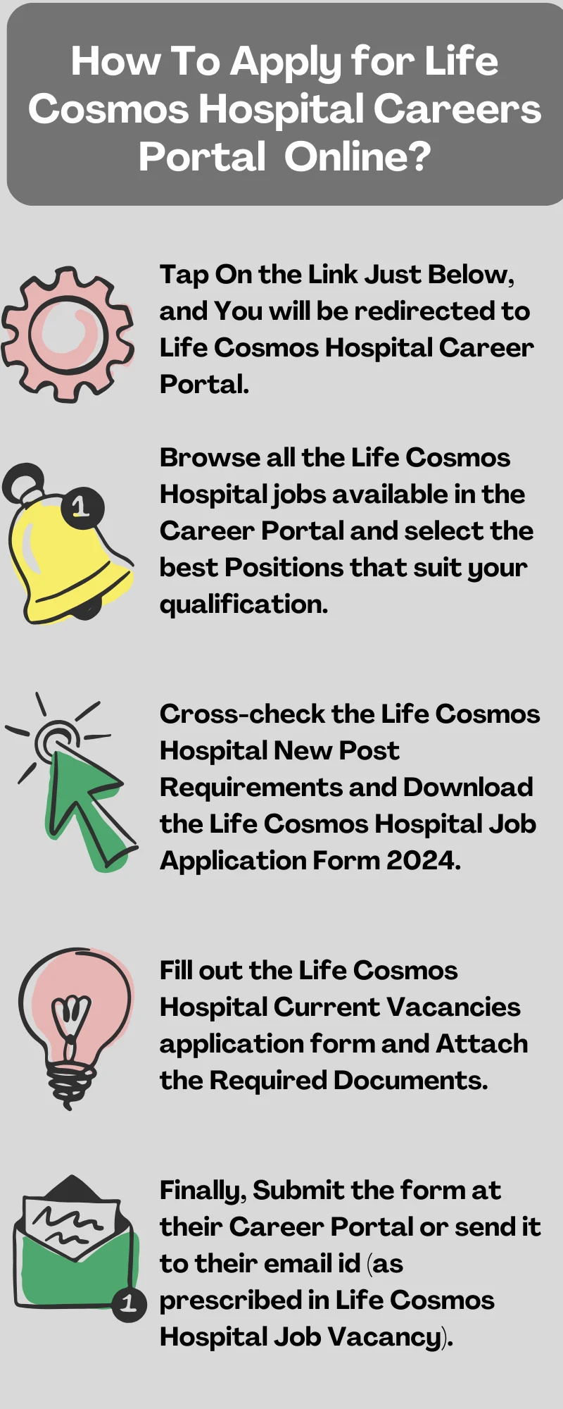 How To Apply for Life Cosmos Hospital Careers Portal Online?